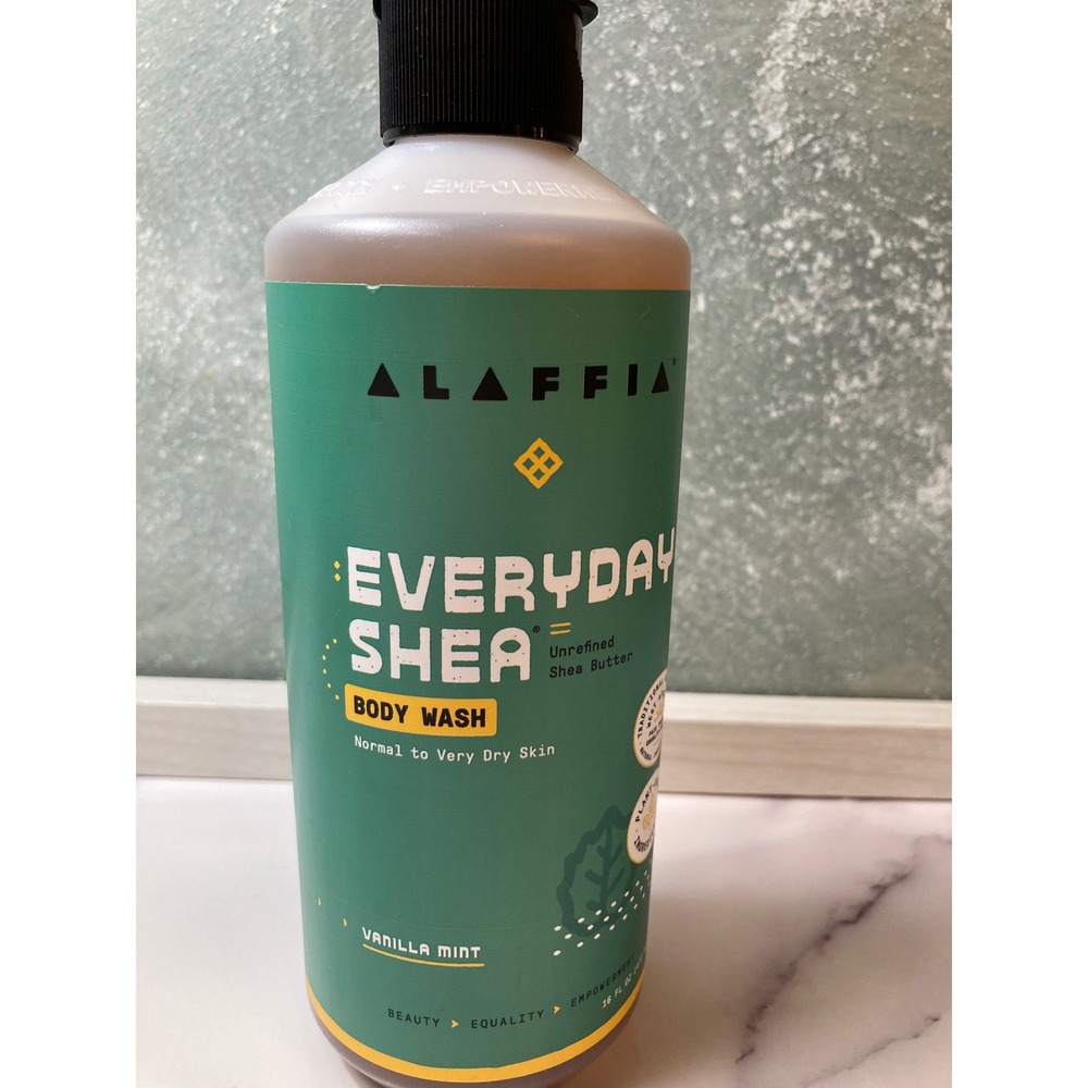 Alaffia Everyday Shea Body Wash Vanilla Mint Normal to Very Dry Skin 16 fl oz